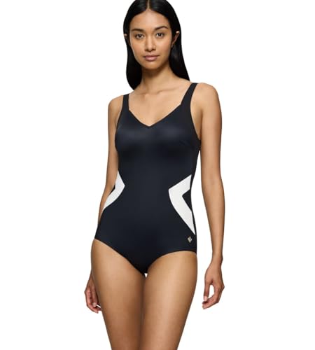 Triumph Damen Badeanzug Summer Allure - White - Dark Combination - Größe 42 C von Triumph