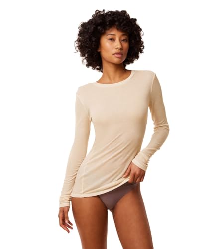 Triumph Damen Beauty Layers TOP LSL Crew Neck Shirt, Creamy Dream, L von Triumph