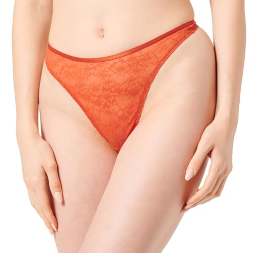 Triumph Damen Bright Spotlight High Leg String Briefs, Haute Orange, 42 EU von Triumph