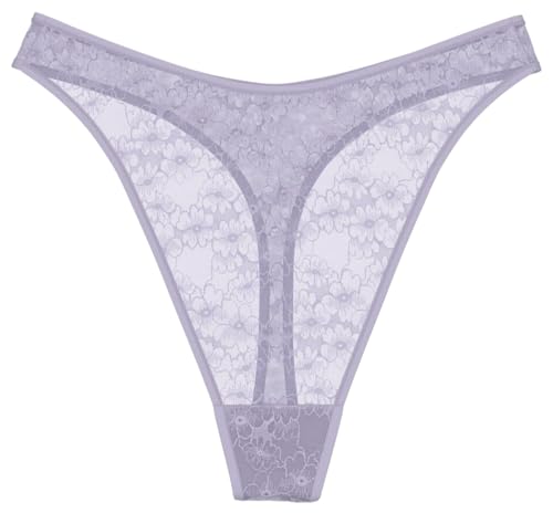 Triumph Damen Bright Spotlight High Leg String Briefs, Stardust Lilac, 42 von Triumph