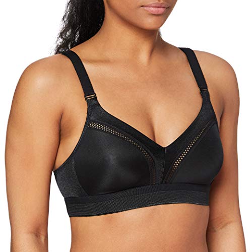 Triumph Damen Bustier Sport-BH Triaction Workout N, Einfarbig, Schwarz, 90D (Herstellergröße: Taille fabricant : 40D) von TriAction