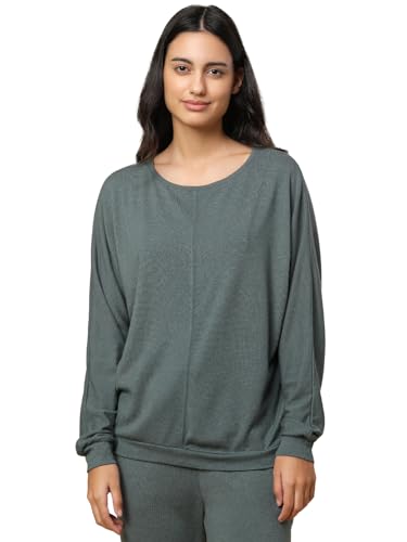 Triumph Damen Cozy Comfort 01 Pajama Top, Smoky Green, 36 EU von Triumph