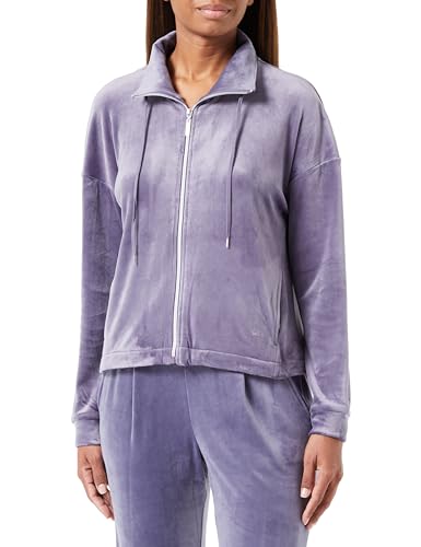 Triumph Damen Cozy Comfort Velour Zip Jacket Pajama Top, Slate, 36 EU von Triumph