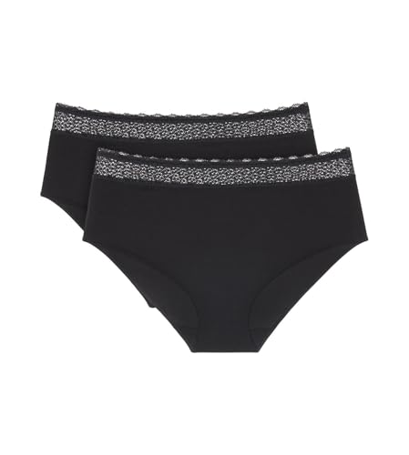Triumph Damen Feel of Modal Midi 2P Underwear, SCHWARZ, L von Triumph