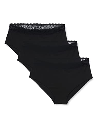 Triumph Damen Feel Of Modal Midi 3p Unterwäsche, Schwarz, S EU von Triumph