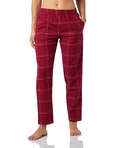 Triumph Damen Mix & Match Tapered Trouser Flannel 01 X Pajama Bottom, Red - Light Combination, 42 EU von Triumph