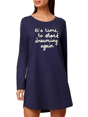Triumph Damen Nightdresses NDK 03 LSL X Night Shirt, SKYLINE, 42 von Triumph