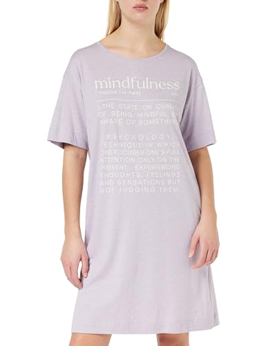 Triumph Damen Nightdresses NDK SSL 10 CO/MD Nightgown, Violet - Light Combination, 38 von Triumph