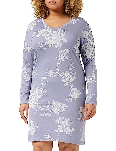 Triumph Damen Nightdresses Ndk Lsl 10 Co/Md Nachthemd, Violet - Dark Combination, 36 EU von Triumph