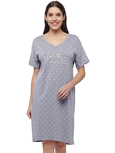 Triumph Damen Nightdresses Ndk Ssl 10 Co/Md Nachthemd, Grey Combination, 36 EU von Triumph