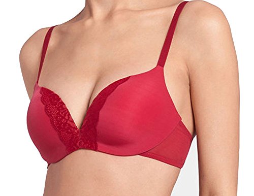Triumph Damen Push-Up BH Sheer Velvet Sens WHU , Gr. 75B, Rot (ROCOCO LK) von Triumph
