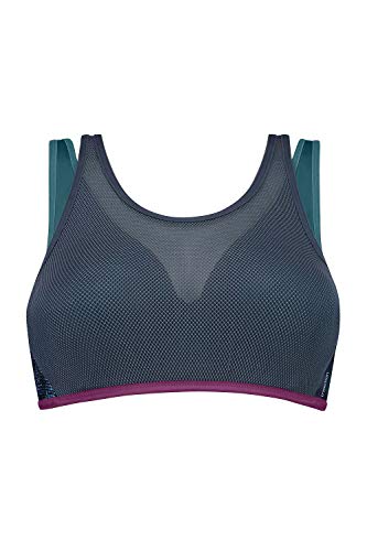 Triumph Damen Sport-BH Triaction Magic Motion Pro MW, Mehrfarbig (Green-Dark Combination M010), Gr. 80B von Triumph