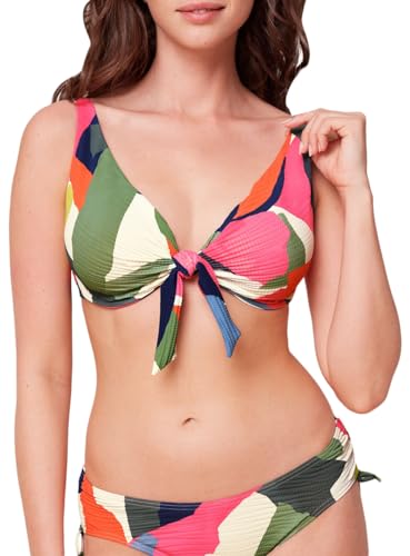 Triumph Damen Summer Expression W 03 pt Bikini top, Green - Dark Combination, 38D von Triumph