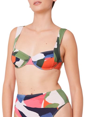 Triumph Damen Summer Expression W 05 pt Bikini top, Green - Dark Combination, 44F von Triumph