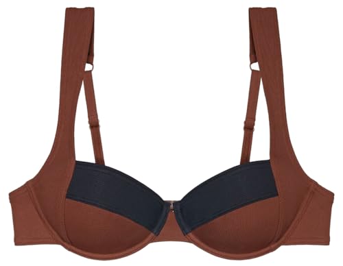 Triumph Damen Summer Glow W 02 sd Bikini top, Dark Caramel, 44C von Triumph