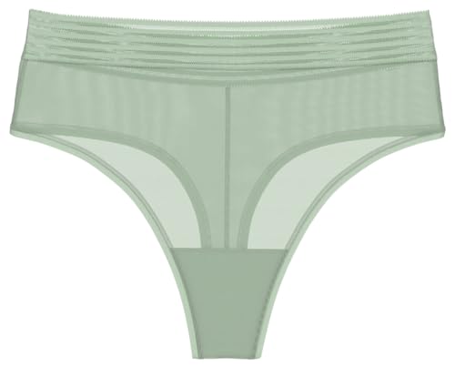 Triumph Damen Tempting Sheer Highwaist String Briefs, Silky Green, L von Triumph
