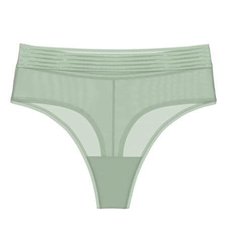 Triumph Damen Tempting Sheer Highwaist String Briefs, Silky Green, M von Triumph