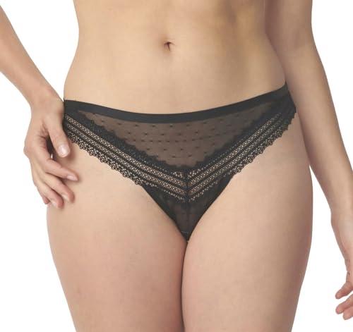 Triumph Damen Tempting Tulle_01 String Unterwäsche, Black, S von Triumph