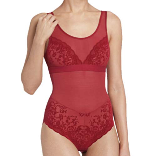 Triumph Damen Unterhemd Sheer Velvet Sens BS , Gr. 40 (Herstellergröße: M (40/42)), Rot (ROCOCO LK) von Triumph