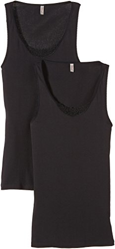 Triumph Damen Unterhemd Yselle Basics Shirt02 2P , Gr. 48, Schwarz (BLACK 04) von Triumph