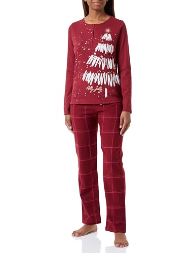 Triumph Damen Winter Moments Pk Buttons X Pajama Set, Red - Light Combination, 40 EU von Triumph