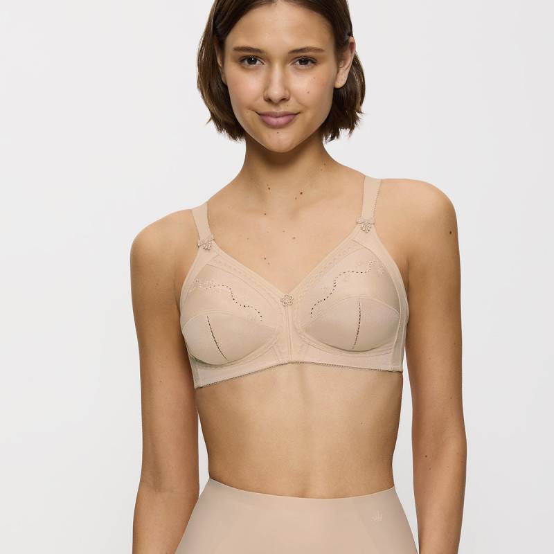 Triumph Doreen + Cotton 01 N BH ohne Bügel, Beige, Größe: 90F, Damen von Triumph
