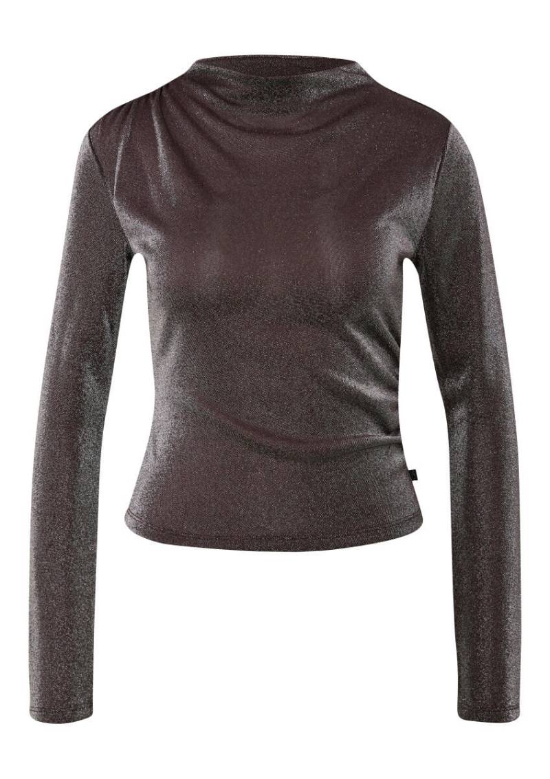 Q/S designed by - Glitzershirt mit seitlicher Raffung violet - Gr. - XXL von Q/S designed by