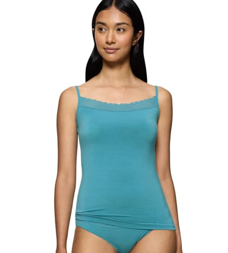 Triumph Feel of Modal Spaghetti Top, Hemd Damen, Türkis (Quiet Turquoise), XL von Triumph