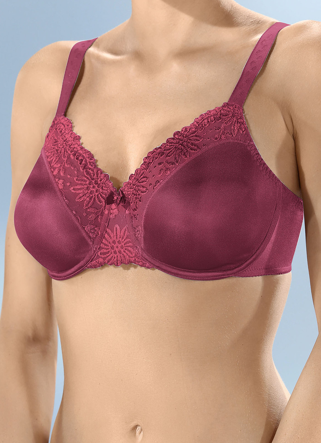 Triumph-Ladyform Soft-Minimizer-Bügel-BH, Cup G, Burgund, Größe 80 von Triumph