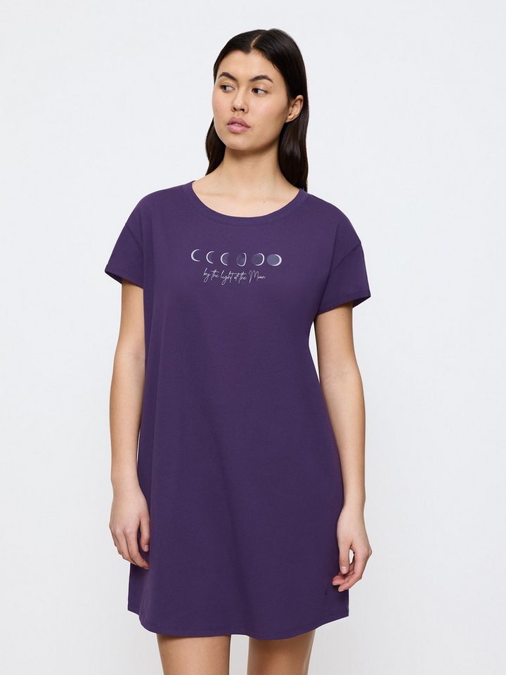 Triumph Nachthemd Nightdress gerippter Rundhalsausschnitt - Brusttasche - abgerundeter Saum von Triumph