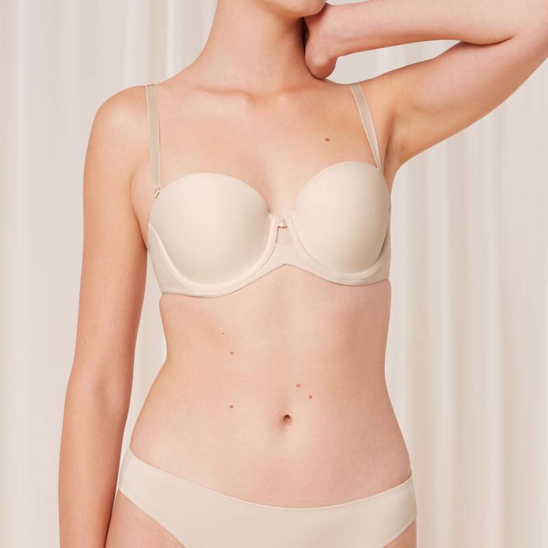 Triumph Pure Micro WDP trägerlos BH, Beige, Größe: 75C, Damen von Triumph