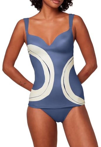 Triumph Damen Summer Allure WP Tankini Tankini Top, Blue Combination, 42C von Triumph