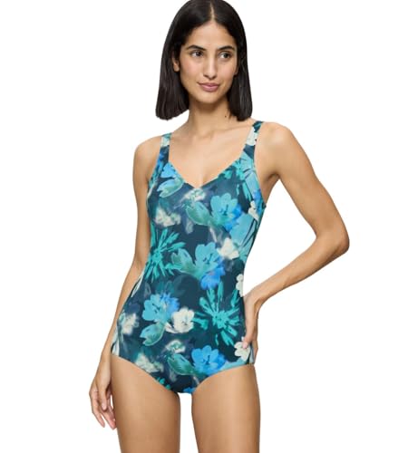 Triumph Summer Fleur OP, One Piece Swimsuit Damen, Mehrfarbig (Turquoise - Dark Combination), 46 von Triumph