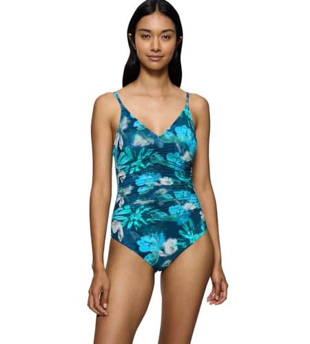 Triumph Summer Fleur OP 01, One Piece Swimsuit Damen, Mehrfarbig (Turquoise - Dark Combination), 38 von Triumph