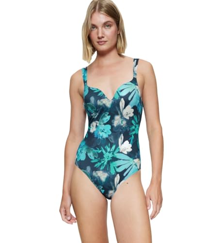 Triumph Summer Fleur OWP, One Piece Swimsuit Damen, Mehrfarbig (Turquoise - Dark Combination), 46 von Triumph