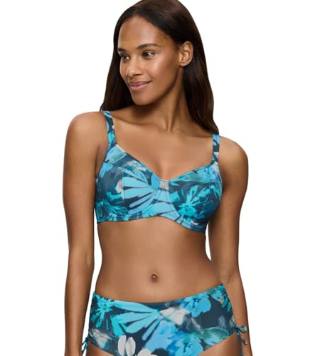 Triumph Summer Fleur W 02, Bikini Top Damen, Mehrfarbig (Turquoise - Dark Combination), 46 von Triumph
