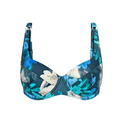 Triumph Summer Fleur WP 01, Bikini Top Damen, Mehrfarbig (Turquoise - Dark Combination), 38 von Triumph
