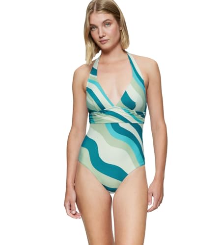Triumph Summer Mix & Match OP Plunge pt, One Piece Swimsuit Damen, Mehrfarbig (Blue - Light Combination), 40 von Triumph