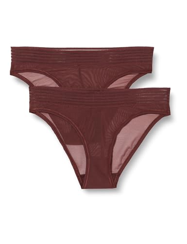 Triumph Damen Tempting Sheer Highleg Tai 2P Briefs, Decadent Chocolate, XL von Triumph