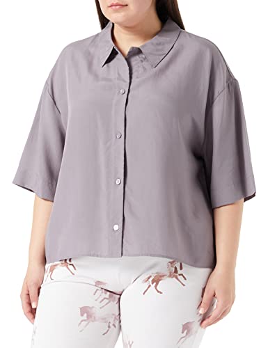 Triumph Women's Boyfriend MyWear Boxy Shirt Pyjamaoberteil, Pigeon Grey, 36 von Triumph