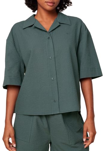 Triumph Women's Boyfriend MyWear S Boxy Shirt 01 Pajama Top, Smoky Green, 44 von Triumph