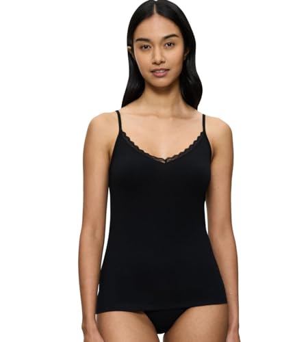 Triumph Women's Feel of Cotton Spaghetti Top Undershirt, Black, 44 von Triumph