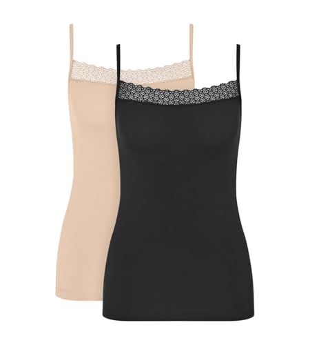 Triumph Women's Feel of Modal Spaghetti Top C2P Undershirt, Black Combination, M (2er Pack) von Triumph