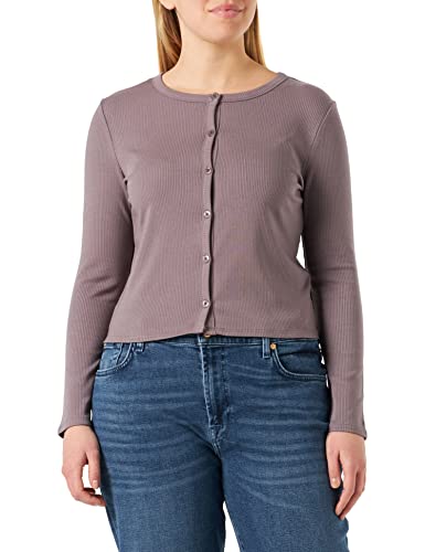 Triumph Women's Natural Spotlight Rib Cardigan Pyjamaoberteil, Pigeon Grey, 46 von Triumph
