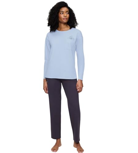 Triumph Women's Sets PK 01 LSL X Pajama Top, Blue Combination, 64 von Triumph