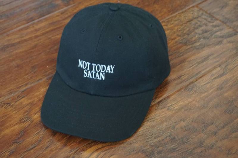 Not Today Satin Embroidered Dad Hat Unstructured Be Kind Feel Good Grateful Valentines Gift Custom Quotes von TriumphPlus