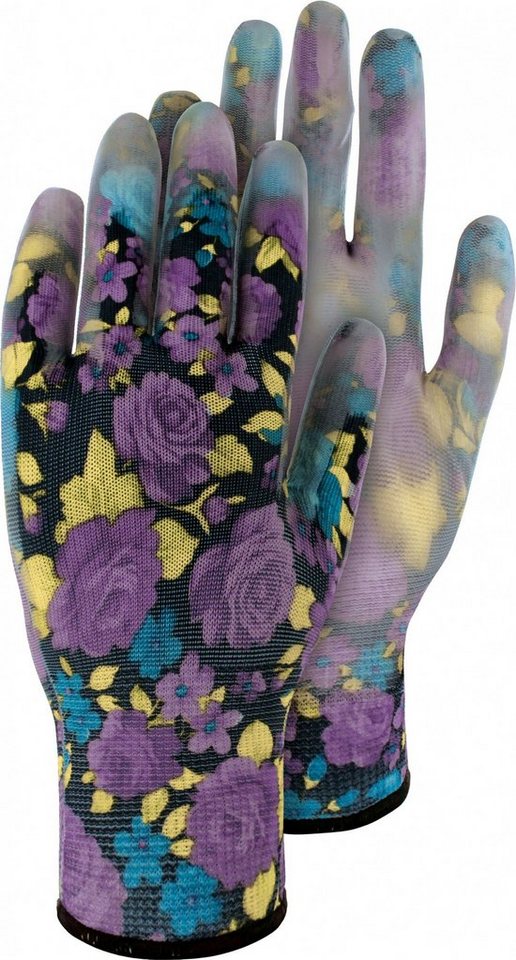 Triuso Gartenhandschuhe Gartenhandschuhe Blumendesign Gr. 8 latexfrei von Triuso