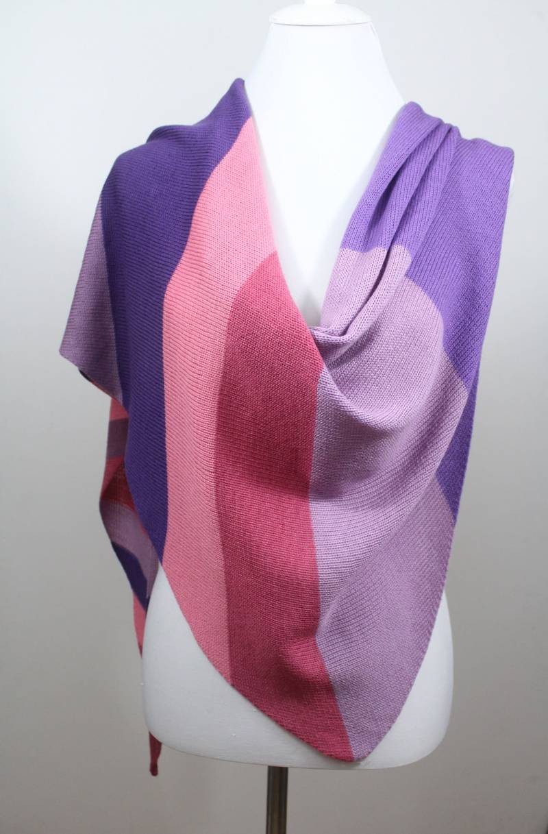 Dreieckstuch Merino Unikat Multicolora Hochzeit Stola Brautstola Wolltuch Strickschals Männer Boleros Strickstola Herrenschals von TrivunaDieStrickerin