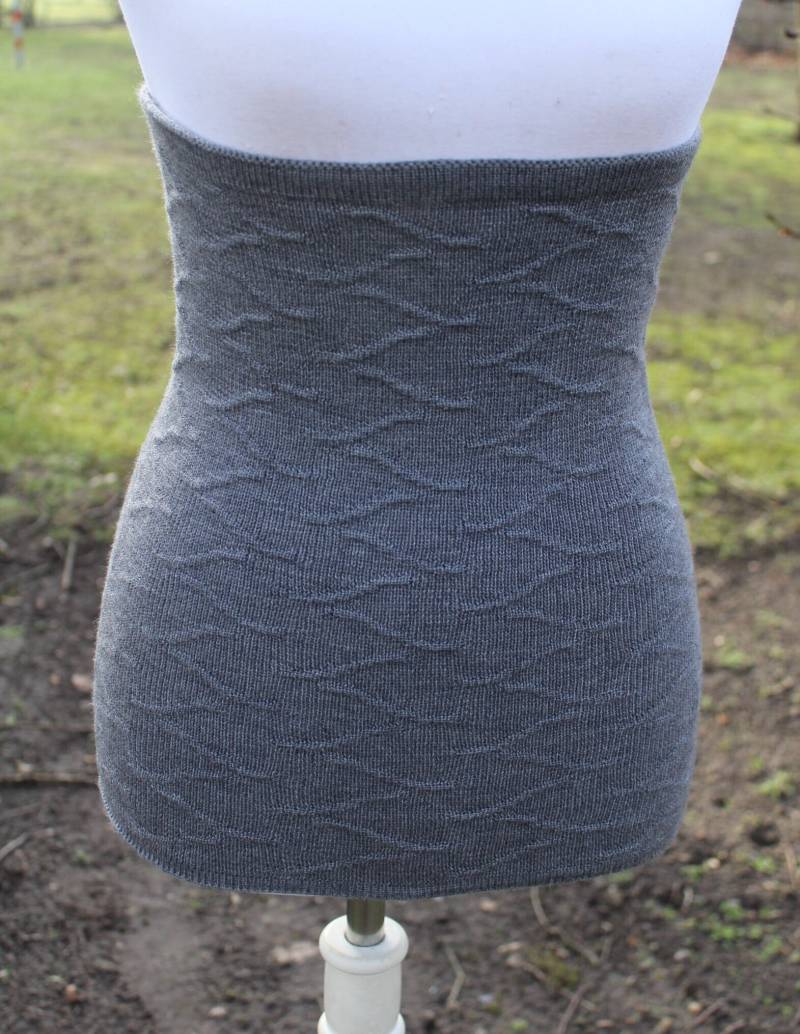 Nierenwärmer Mittelgrau Minirock Merino Nierenschutz Hüftwarmer Cacheur Wolle Röcke Hüflgold Damen Rocke Kleidung Frauen Männer von TrivunaDieStrickerin
