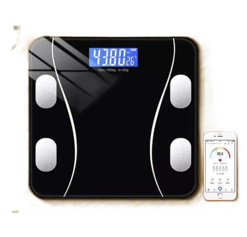 Trizand Personenwaage 8-in-1 Körperfett Analysen Waage bis zu 180 Kg mit App, Personenwaage mit 8 Funktionen, 1x Körperanalysen Waage, Analytische Personenwaage mit 8-in-1 Funktion von Trizand